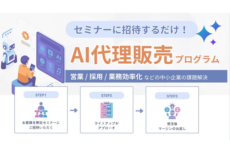 「AIセミナー集客」パートナー募集イメージ