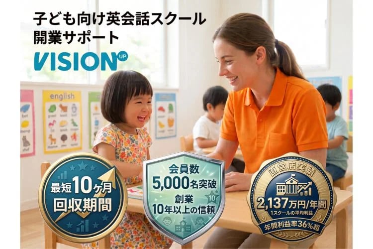 「学童保育型英会話スクール」開業パートナー募集イメージ
